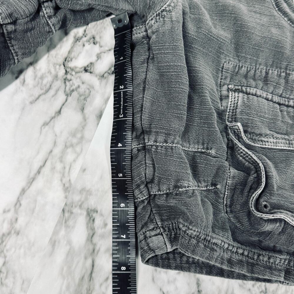 Free People Cayman Cargo Shorts Smocked Pockets Womens Small Gray Mid Rise - Picture 9 of 12